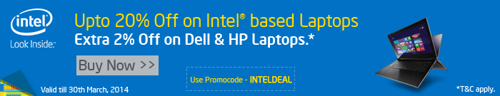  Intel Powered Laptop: Extra 2% Off