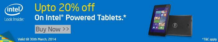  Intel Powered Tablets: Upto 20% Off