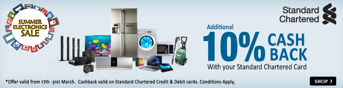  Additional 10% Cashback on Standard Caharterd Bank Cards
