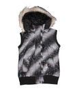 Fort Collins Black & Silver Hooded Jacket For Kids