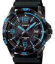 Casio Black & Blue Bezel Watch