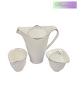 Plumeria Coffee, Milk & Sugar Pot