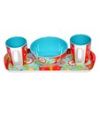 Superware Holly Flower Red Melamine Couple Breakfast Set- 4 Pcs
