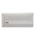 Ivy Glossy White Shimmery Clutch
