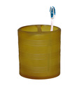 Plumeria  Green Colour Concentric Oval Design Toothbrush Holder