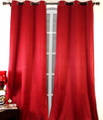 Deco Window Exclusive Burgundy Eyelet Door Curtain