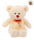 Dimpy Stuff Cream Sitting Teddy With Bow Soft Toy-60 cm
