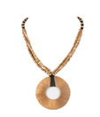 Craft & Culture Antique Golden Disc Necklace