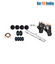 Gofitindia 32 kg Rubber Weight + Dumbbells + 5 feet Weight Lifting Rod + Accessories