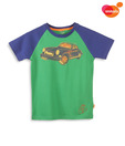Unamia Smart Green & Blue T-Shirt For Kids