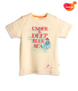 Unamia Cream Under The Deep Blue Sea T-Shirt For Kids