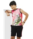SDL By Sweetdreams Red & Black Night Suit For Kids