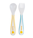 PiyoPiyo Step 2 Dual Color Training Tableware 2 Pcs. - Blue