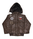 Fort Collins Dark Brown Hooded Jacket For Kids