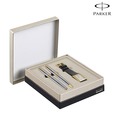 Parker Ambient Shiny Chrome GT Pen Set + Parker Golden Watch Free