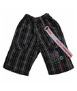 Little Kangaroos Grey Checks Jamaican Shorts For Kids