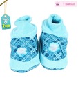 Isabelle Bubbly Blue Infant Booties Pack of 2 For Kids