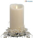 Kytes India Luminara LED White Candle With Scented Wax