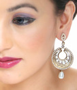 Agastya Embossed Silver Earrings