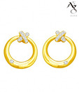 AG Dainty Cross Diamond Earrings