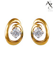 Ag Real Diamond Solitaire Diamond Fancy Earrings