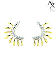 Ag Real Diamond Traditional Fashion Shape Earrings
