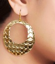 Accessary Quotient Hollow Design Round Earrings