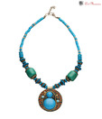 Art Mannia White Metal Tribal Necklace