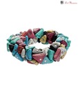 Art Mannia Multicoloured Triangle Beads Chunky Bracelet