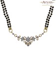 Avsar Real Gold and Diamond Traditional Double Layer Mangalsutra