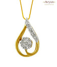Avsar Gold & Diamond Drop Shape Pendant