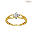 Avsar Gold & Diamond Floral Ring