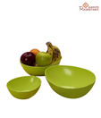 Aapno Rajasthan Thai Melamine Green Serving Bowl Set