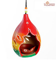 Aapno Rajasthan Terracotta Colourful Hand Painted Hanging Diya