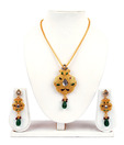 Adhira Hollow Textured Traditional Necklace Set
