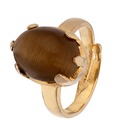 Aiza Elegant Round Cut Cats Eye Ring