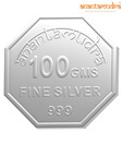 Anantamudra 100g 24 kt Certified Laxmi Silver Coin In 999 Purity