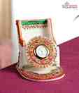 Aapno Rajasthan Marble Cell Phone Holder With Clock
