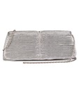 1 Bolzo Silver Crushed Satin V11491 Clutch