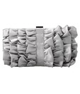 1Bolzo Grey Satin V11555 Clutch