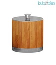 Plumeria  Wood Brown Cotton Container