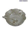 Bharat Handicrafts Pure German Silver Bowl & Spoon