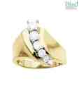 Bling Dazzling Six American Diamond Stone Ring