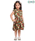 Catmoss Cute Red & Green Dress For Kids
