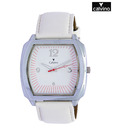 Calvino Tonneau White Red Watch