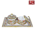 Craft N Craft Jali & Floral Design Tray Set