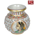 Craft N Craft Lady Figure Painted Matki Pot