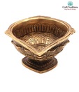 Craft Traditions Carved Brass Diya