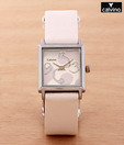 Calvino White Square Watch