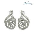Johareez Pristine White CZ Sterling Silver Earrings